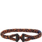 Pig & Hen - Nautische Armbänder - Navy-Maple Orange | Black Icy Ike